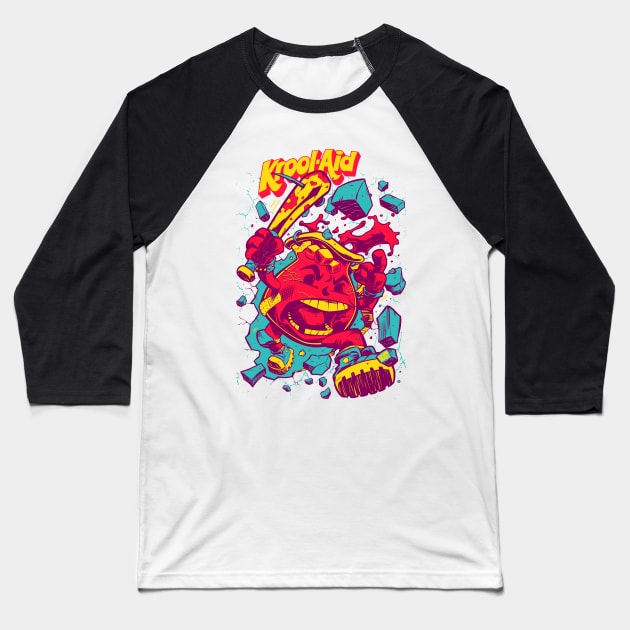 KROOL-AID Baseball T-Shirt by beastpop